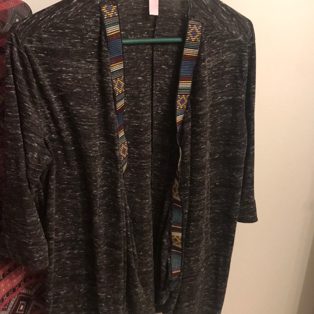 Cardigan with Aztec detail